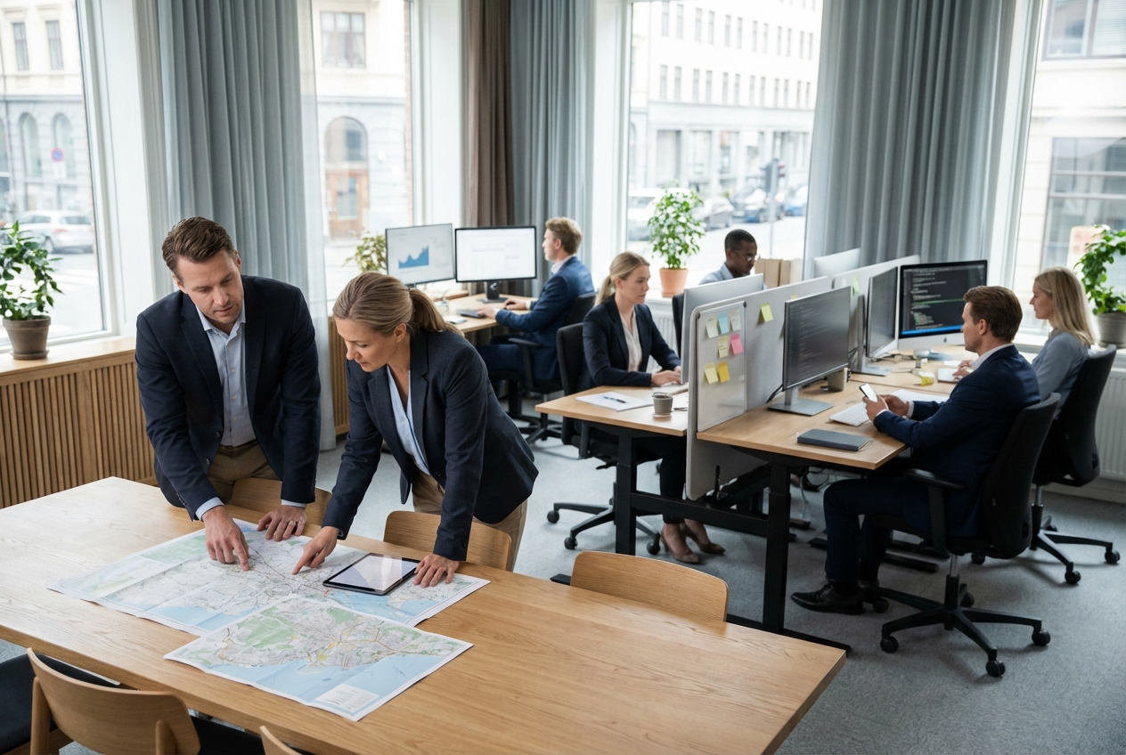 PO, architect and agent team in coordinated working environment